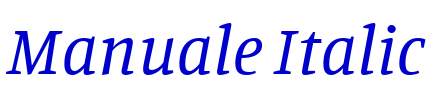 Manuale Italic フォント